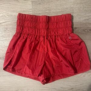 FP Movement by Free People High Waist Red Shorts